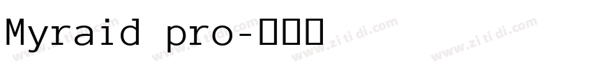 Myraid pro字体转换